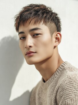 カットもパーマもイケメンパラダイス Men's天王寺 爽やかMen's清潔感ハイフェードショート