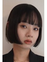 テクネ 天神大名(techne) 天神大名顔周りレイヤーカットミディアムボブタッセルボブパーマ