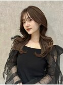 韓国レイヤーカット/くびれ巻き/前髪顔周り/セミディ[門前仲町]