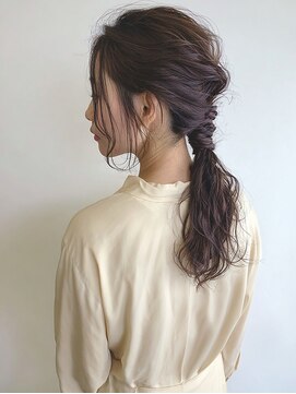 ヘア メイク ハク 横浜(hair make Haku) ミルクティーブロンド/ダークブルー/デジタルパーマ/横浜駅