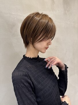 ソワネ 表参道(soigne) 髪質改善カラーの丸みショートボブ*