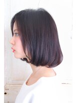 美容室 アモール(amor) 切りっぱなしのワンレングレージュボブ　ミディアム