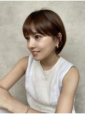マッシュショート#大人ボブ#ツヤ髪スタイル#ペールベージュ