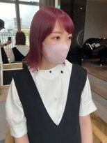 ジーナ セントラル銀座(Zina)&nbsp;ダブルカラー＊外ハネ＊クランベリーレッド【ZinaCENTRAL】