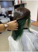 インナーカラーグリーン
