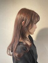 エイム ヘア リアム 調布店(eim hair liam) ブリーチなしピンクベージュ×フェイスレイヤー