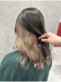 インナーカラー×ベージュカラーダブルカラー成増
