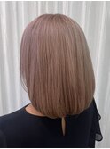 大人ショートボブヘアくびれショート白髪染めグレイカラー40代
