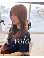 ヨーロ(yolo)&nbsp;ミルクティーカラー×レイヤースタイル