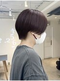 丸みショート/レッドバイオレット/チェリーレッド/表参道/原宿