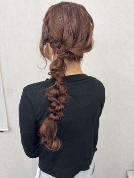 エルエスヘアー(LS HAIR) ふわふわ編みおろしサイドポニー♪