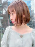 ミニボブ/切りっぱなしボブ/小顔見せ/ショートボブ