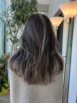 【n】ロングレイヤー,バレイヤージュグレージュ