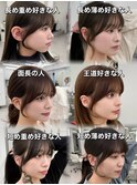 顔周り 前髪 レイヤーカット 韓国ヘア 透明感カラー