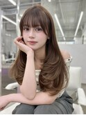 大人可愛い韓国ハッシュカット＊顔周り前髪カットロングレイヤー