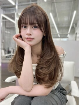 アイヴィ 表参道(IVY) 大人可愛い韓国ハッシュカット＊顔周り前髪カットロングレイヤー