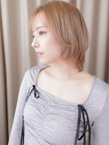 カバーヘアアンドスパ ブリス 浦和(COVER HAIR&SPA bliss) 透明感ミルクティーブロンド顔周りレイヤーボブZ浦和20代30代
