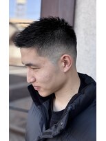 バーバーショップテト(barber shop tete)&nbsp;黒髪ベリーショートフェードスタイル