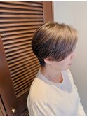 大人ハンサムショート×白髪ぼかし