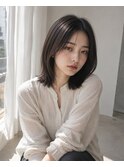 レイヤーカット×ダークグレージュ
