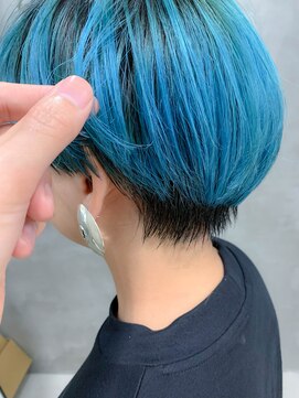 テトヘアー(teto hair) シャーベットカラー、ペールブルー、水色、グラデーションカラー