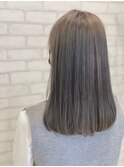 10代20代/アッシュ/シルバー/ロングボブ/グレージュ/ストレート