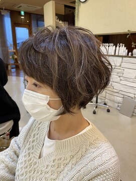 リーフヘアー(Leaf hair) 白髪ぼかしハイライト
