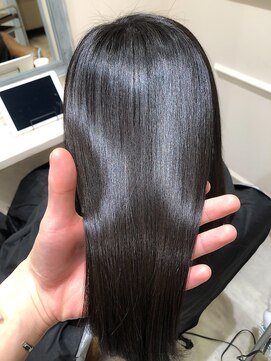 フレームプラス 御堂筋難波店(FRAME +) 艶カラー透け感ダークグレージュ