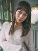 ラウンドバングのツヤストレート☆《Valette銀座/銀座駅》