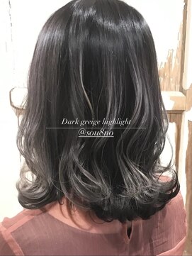 ハチノ(8NO) ダークグレージュハイライト