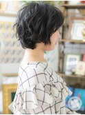 ★レトロガーリーくせ毛風黒髪マッシュヘアー20代30代40代★9!