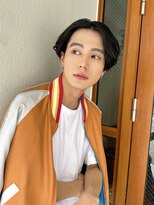 ルービック 豊中(Rubik's)&nbsp;マッシュツーブロック束感黒髪シークレットパーマセンターパート