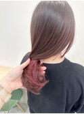say.黒髪ボブルフネビージュ小顔ワンレンピンクブラウン秋カラー