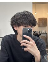 スイッチ(men's SWITCH)&nbsp;シャドウパーマ無造作マッシュ刈り上げツーブロックショート