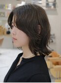 多毛直毛伸ばしかけパーマナチュ外ハネボブ結べるレイヤー