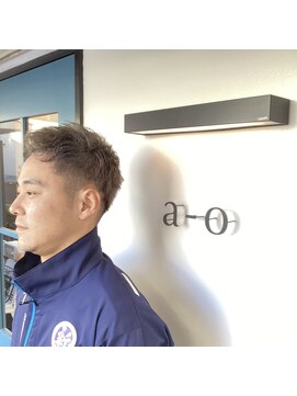 アオ 岡野 横浜(a-o) 2ブロックショート×グレー