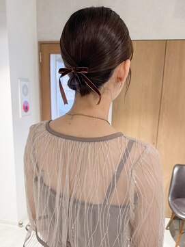 ラミエ バイ メルト 吉祥寺(lamie by melt) "久保田"ボブアレンジ結婚式参列ヘアセットタイトアレンジ