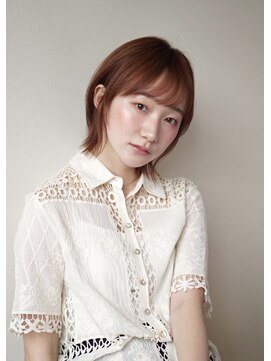 クーナバイトマト 横浜(Cuna by TOMTO) 【KANO】ボブ  レイヤースタイル  オレンジブラウン