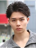 フェザーショートパーマ短髪