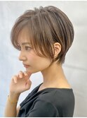 暗めカラー/グランマッシュ/デザインカラー/ショート/横浜