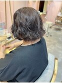 白髪ぼかしカラー×くせ毛ヘア