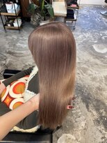 チャプター 問屋町(chapter)&nbsp;ケアブリーチミルクティーベージュカラーレイヤーカット韓国ヘア