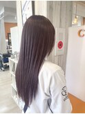 初カラーワンブリーチ、ピンクベージュ