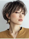 ミセスショート×白髪ぼかしカラー30代40代50代60代