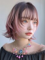 レア 新越谷(LEA)&nbsp;外ハネボブイメチェンホワイトブロンド美髪ワイドバング