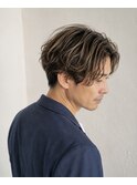 名東区　メンズヘア　カット　メンズ白髪ぼかし　ハイライト