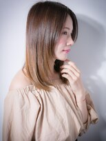 カバーヘア ブリス 北浦和(COVER HAIR bliss) センターパートで小顔ワンカールセミディw北浦和20代30代40代