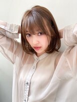 シー バイ ロンド 新宿(Sea by Lond)&nbsp;【藤原三知代】あざとボブ大人可愛いフォギーベージュ