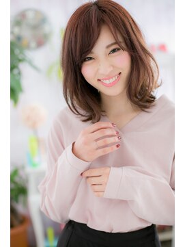 ミック ヘアアンドメイク アップ 駒込店(miq Hair&Make up) アッシュピンクくせ毛風外ハネカールモーヴカラーa1