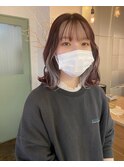 インナーカラー☆ホワイト×ローズピンク